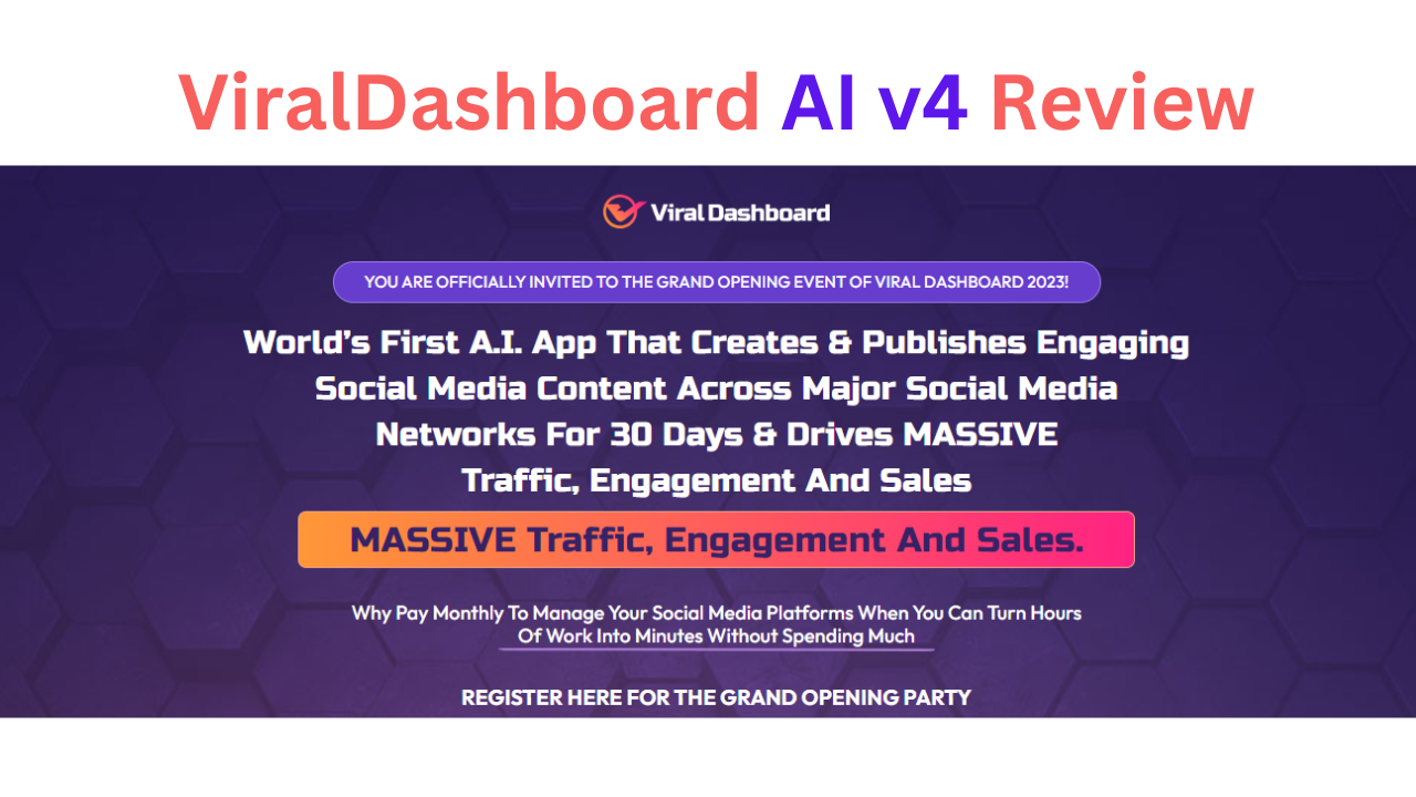 ViralDashboard AI v4 Review - World`s First A.I. App